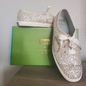 Keds for Kate Spade Off White Ribbon Glitter Sneakers ✨️